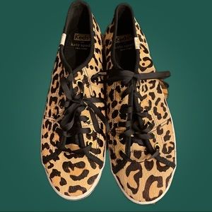 Kate Spade Keds calf hair leopard NWOT sz8.5